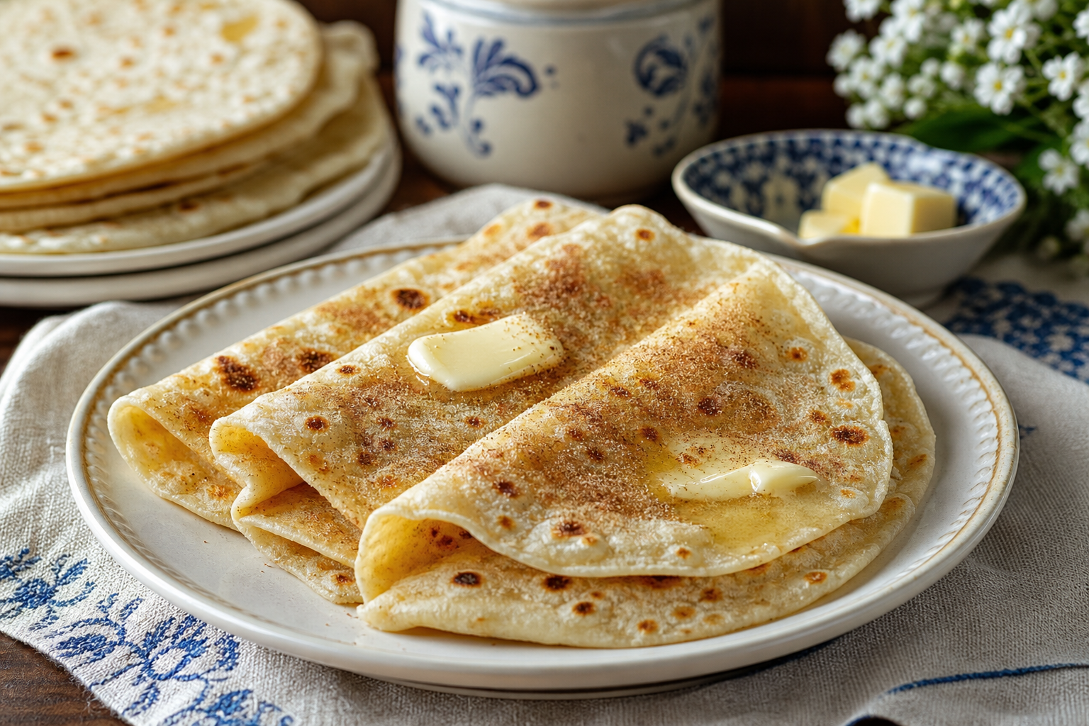 Potato Lefse With Brown Butter